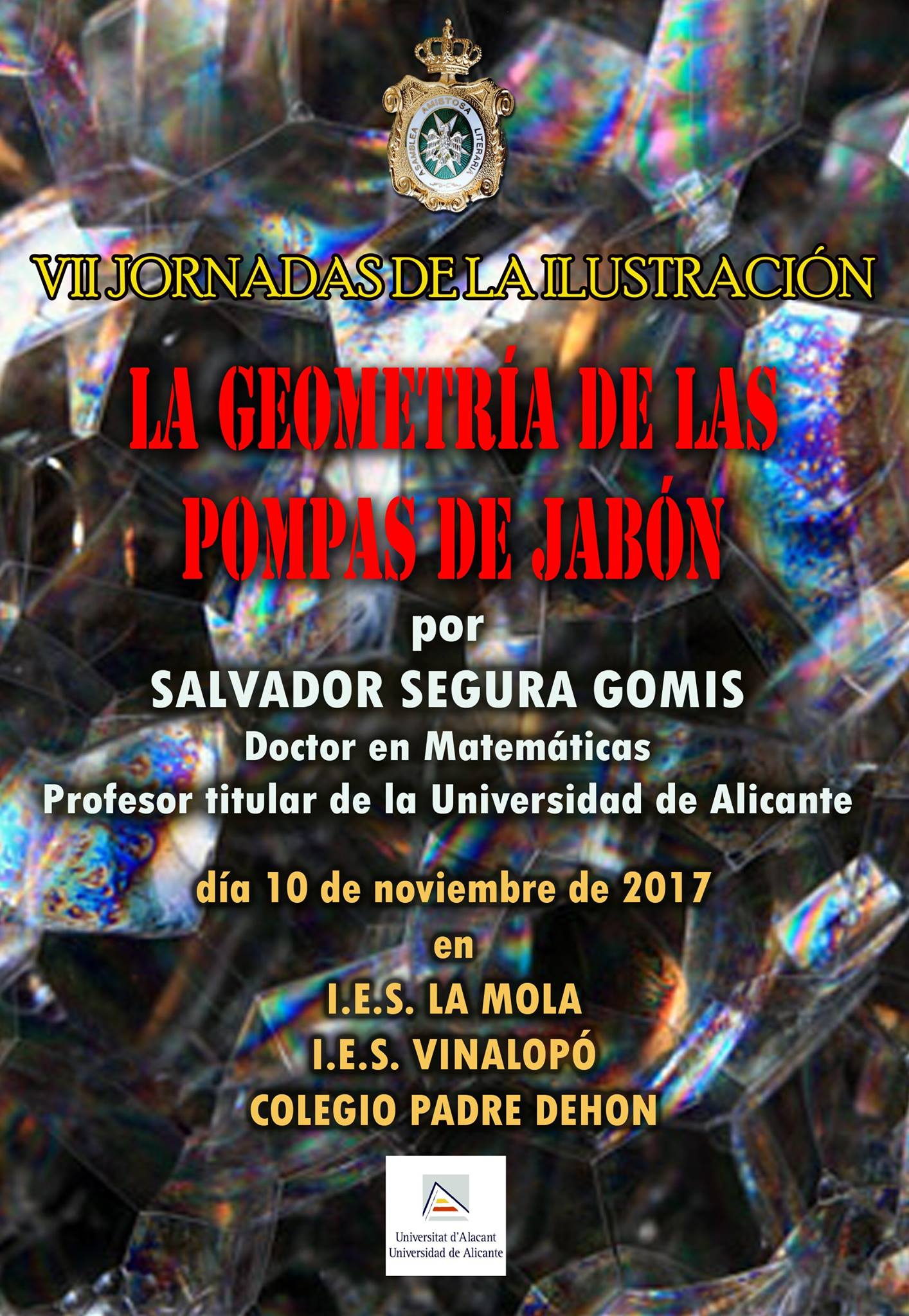 'La Geometría de las Pompas de Jabón' conferencia de Salvador Segura Gomis
